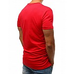 Piros férfi egyszerű póló felirattal vrx3521